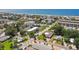 Aerial view of the property and surrounding neighborhood, showing proximity to the ocean at 1906 2Nd St, Indian Rocks Beach, FL 33785