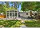 Backyard oasis with a sunroom, patio, and hot tub at 1906 2Nd St, Indian Rocks Beach, FL 33785