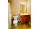 Clean bathroom with single vanity and shower/tub combo at 724 Haven Pl, Tarpon Springs, FL 34689