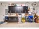 Garage with ample storage and workshop area at 2001 Palm Key Ave, Oldsmar, FL 34677