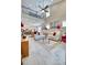 Open living room with high ceilings and a view of the second floor at 2001 Palm Key Ave, Oldsmar, FL 34677
