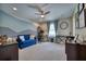 Home office with a comfortable sofa and workspace at 2001 Palm Key Ave, Oldsmar, FL 34677
