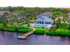 Community pool and dock offering serene waterfront views at 2001 Palm Key Ave, Oldsmar, FL 34677