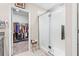 Bathroom with a walk-in shower and a separate closet at 12941 Wildflower Meadow Dr, Riverview, FL 33579
