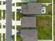 Aerial view of two houses in a residential area at 10348 Blue Plume Ct, Riverview, FL 33578