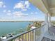 Balcony with stunning waterfront views and elegant white railings, perfect for relaxing at 17745 Gulf Blvd # 604, Redington Shores, FL 33708