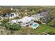 Luxury home with pool and lake access, seen from above at 2905 Safe Harbor Dr, Tampa, FL 33618