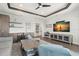 Spacious living room featuring a wet bar, built-in cabinetry, and recessed lighting at 7949 2Nd S Ave, St Petersburg, FL 33707