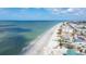 Aerial view of beach and coastline at 19718 Gulf Blvd, Indian Shores, FL 33785