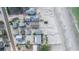 Aerial view of beach house and surrounding area at 19718 Gulf Blvd, Indian Shores, FL 33785