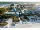 Aerial view of beachside community and ocean at 19718 Gulf Blvd, Indian Shores, FL 33785