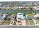 Aerial view of waterfront home with private dock and boat access at 538 Crystal Dr, Madeira Beach, FL 33708