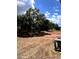 Exterior shot of backyard with large shady tree and air conditioning unit at 36822 Kay Ave, Zephyrhills, FL 33542