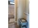 Stylish bathroom with ample storage and views to the bathtub at 36822 Kay Ave, Zephyrhills, FL 33542