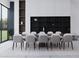 Modern dining room with large table and built-in shelving at 1076 Snell Isle Ne Blvd, St Petersburg, FL 33704