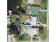 Aerial view showing home's location and two pools at 4310 Huntington Ne St, St Petersburg, FL 33703