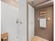 Simple bathroom with shower and linen storage at 14173 Pullman Dr, Spring Hill, FL 34609