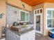 Outdoor kitchen with granite countertops and stainless steel appliances at 14173 Pullman Dr, Spring Hill, FL 34609