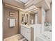 Clean bathroom with a single vanity and tub at 14173 Pullman Dr, Spring Hill, FL 34609