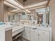 Bright bathroom with double vanity and large mirror at 14173 Pullman Dr, Spring Hill, FL 34609