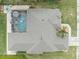 An overhead view of a home's roofline and pool area at 14173 Pullman Dr, Spring Hill, FL 34609