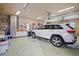 Finished garage with ample storage and work bench at 3341 Gulf Blvd, Belleair Beach, FL 33786