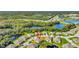 Aerial view showcasing the home's private backyard and desirable community location at 13285 Crest Lake Dr, Hudson, FL 34669