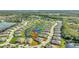 Aerial view of single-Gathering home with conservation lot in desirable community at 13285 Crest Lake Dr, Hudson, FL 34669