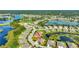 Aerial view of single-Gathering home with conservation lot in desirable community at 13285 Crest Lake Dr, Hudson, FL 34669