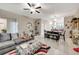 Spacious living room with adjoining dining area at 13285 Crest Lake Dr, Hudson, FL 34669