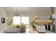 Open-concept kitchen and living area with modern appliances and an island at 4026 Yucatan Cir, Port Charlotte, FL 33948