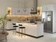 Modern kitchen with white cabinets, marble countertops, and stainless steel appliances at 4026 Yucatan Cir, Port Charlotte, FL 33948