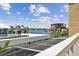 Balcony with panoramic water and city views at 348 Larboard Way, Clearwater, FL 33767