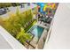 Enjoy the backyard's swimming pool with a modern art mural at 103 5Th N Ave, St Petersburg, FL 33701
