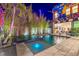 Inviting backyard pool and patio with modern mural and open access to the home's interior living space at 103 5Th N Ave, St Petersburg, FL 33701