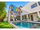 A modern pool with a mural on the building in the background at 103 5Th N Ave, St Petersburg, FL 33701