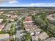 Aerial view showcasing a single-Gathering home in a residential neighborhood at 15810 Cobble Mill Dr, Wimauma, FL 33598