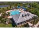 Resort-style pool with water slide, playground, and clubhouse at 3320 Majestic View Dr, Lutz, FL 33558