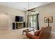 Relaxing living room with hardwood floors and patio access at 3320 Majestic View Dr, Lutz, FL 33558