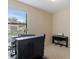 Home office or bedroom with window and neutral wall colors at 3320 Majestic View Dr, Lutz, FL 33558