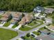 Aerial view of home with fenced backyard at 8720 Savory Walk Dr, Land O Lakes, FL 34637