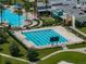Community lap pool with lanes and surrounding landscaping at 8720 Savory Walk Dr, Land O Lakes, FL 34637