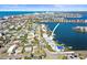 Aerial view of property near the water, showing its neighborhood context at 16105 Redington Dr, Redington Beach, FL 33708