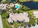 An aerial view of the condo building and surrounding area at 10263 Gandy N Blvd # 101, St Petersburg, FL 33702