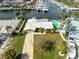 House and neighborhood overview from above at 1301 Sea Gull S Dr, St Petersburg, FL 33707