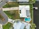 Top-down view of the house and backyard at 1301 Sea Gull S Dr, St Petersburg, FL 33707
