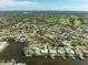 Bird's-eye view highlighting the home's waterfront location at 1301 Sea Gull S Dr, St Petersburg, FL 33707