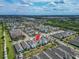 Beautiful aerial shot of the residential area featuring vibrant homes and scenic surroundings at 707 Winterside Dr, Apollo Beach, FL 33572