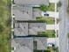Overhead view showcasing the neighborhood's well-maintained lawns and spacious driveways at 707 Winterside Dr, Apollo Beach, FL 33572