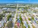 Aerial view of home, neighborhood and Gulf of Mexico at 5621 Moog Rd, New Port Richey, FL 34652
